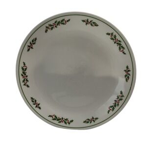 Corelle Christmas Holly Berry Dinner Plate Holiday Green Band (1)